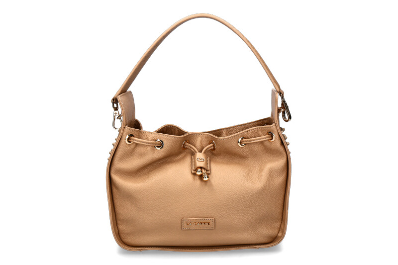 La Carrie Beuteltasche TUMBLED LEATHER BEIGE La Carrie Beuteltasche TUMBLED LEATHER BEIGE