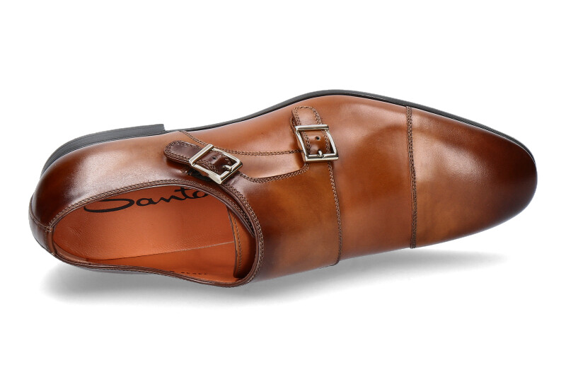 Santoni Monk LEAHTER ANTIK BROWN (43½)