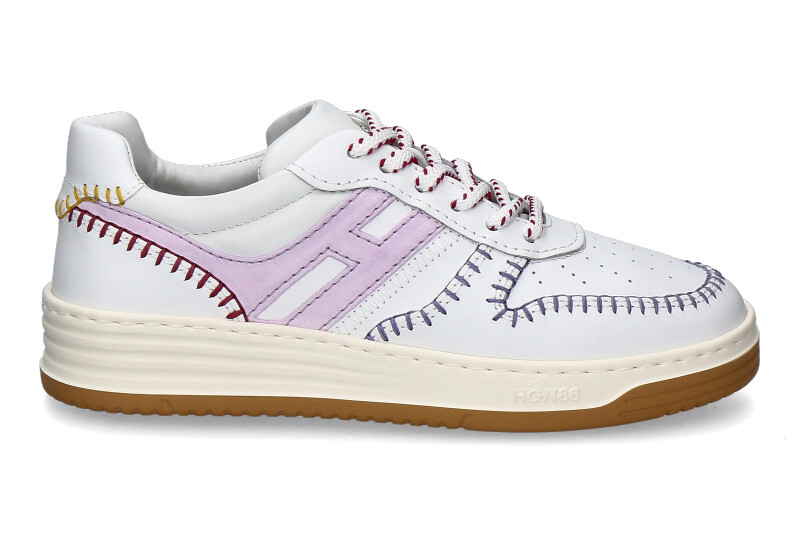 Hogan Damen-Sneaker BASKET ALLACCIATO INFILATURE- bianco/ iris