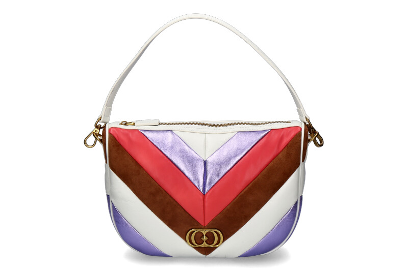 La Carrie Schultertasche AMITOLA STRIPES LOLLO MEDIUM LEATHER MULTI TAUPE La Carrie Schultertasche AMITOLA STRIPES LOLLO MEDIUM LEATHER MULTI TAUPE