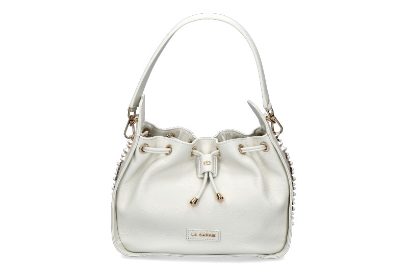 La Carrie Beuteltasche TUMBLED LEATHER WHITE La Carrie Beuteltasche TUMBLED LEATHER WHITE