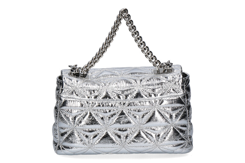 La Carrie Umhängetasche SHINY STEPHY MEDIUM LEATHER SILVER La Carrie Umhängetasche SHINY STEPHY MEDIUM LEATHER SILVER