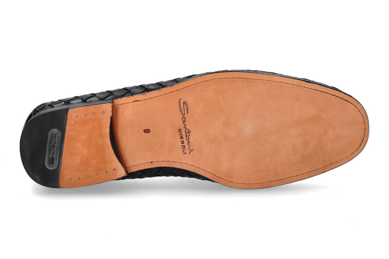 Santoni Slipper LEATHER BLACK (42½)