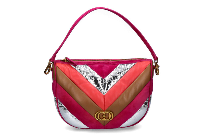 La Carrie Schultertasche AMITOLA STRIPES LOLLO MULIT FUXIA La Carrie Schultertasche AMITOLA STRIPES LOLLO MULIT FUXIA