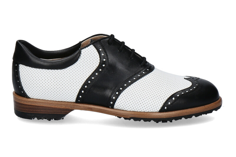 Tee Golf Shoes Damen- Golfschuh SUSY PERFORATO BIANCO NERO (36½)