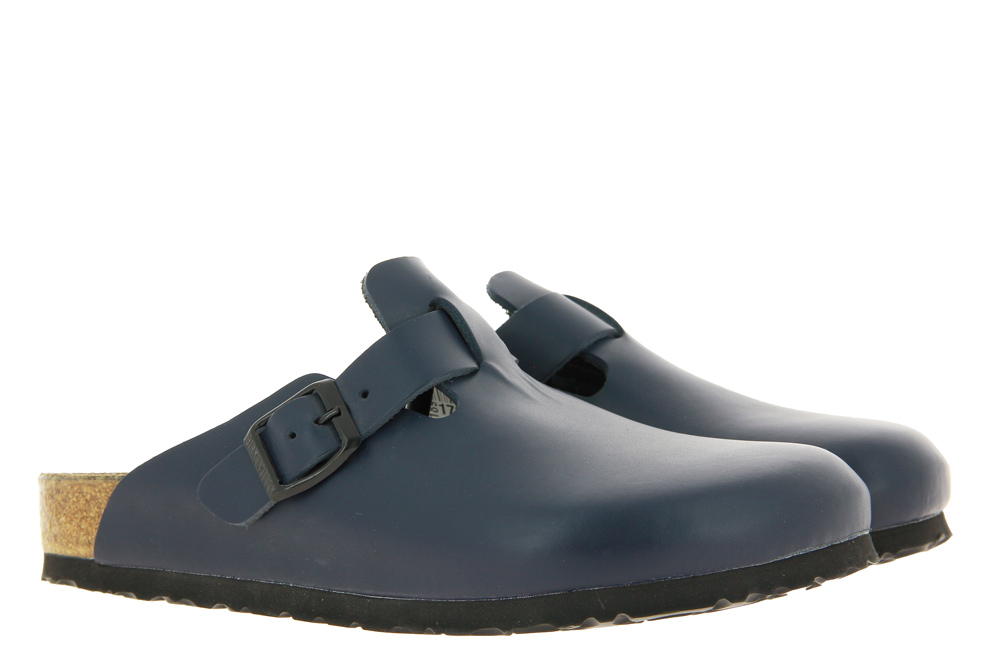 Birkenstock Pantolette BOSTON NORMAL NATURLEDER BLAU 