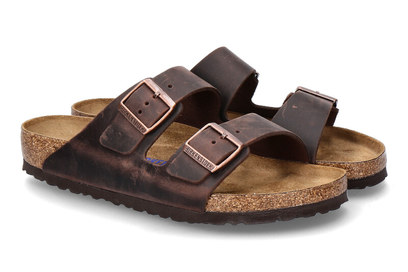 Birkenstock Pantolette ARIZONA NORMAL FETTLEDER HABANA (41)