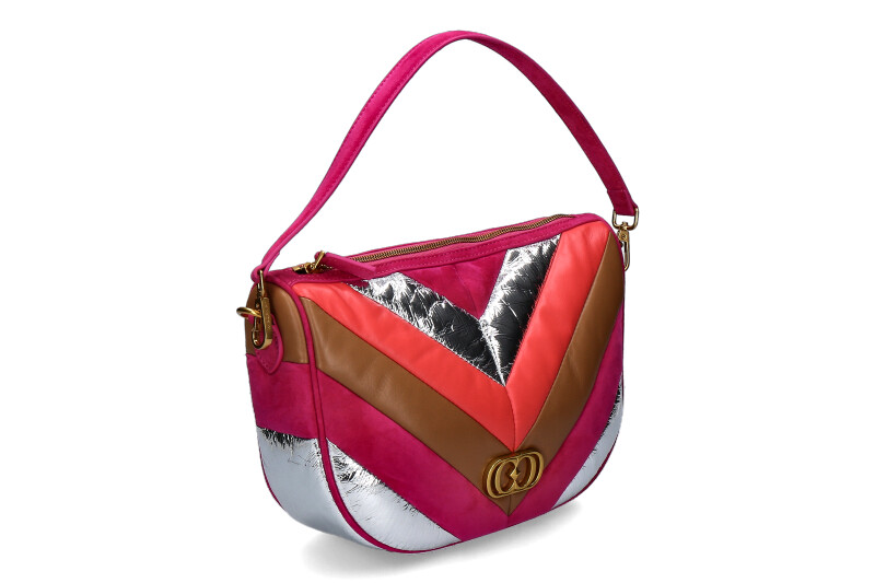 La Carrie Schultertasche AMITOLA STRIPES LOLLO MULIT FUXIA La Carrie Schultertasche AMITOLA STRIPES LOLLO MULIT FUXIA