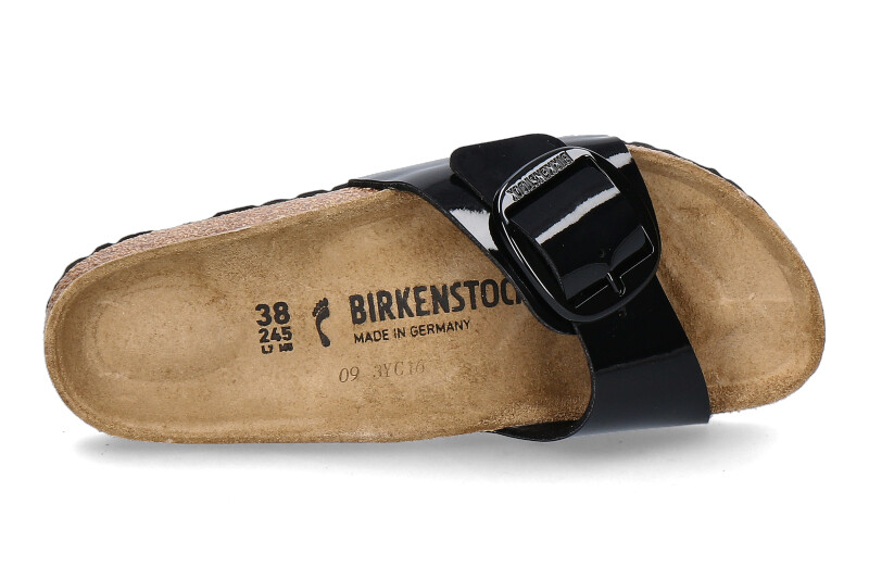 Birkenstock Pantolette BIG BUCKLE SCHMAL PATENT- schwarz