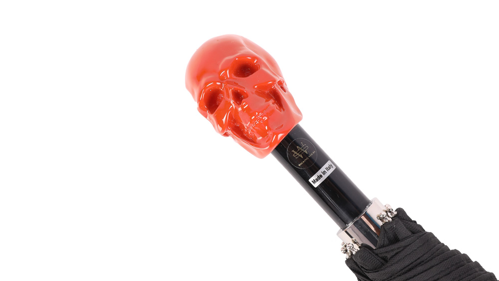 Walking Sticks Regenschirm ORANGE SKULL BLACK