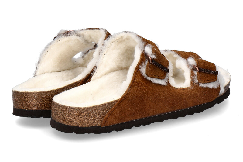 Birkenstock Pantolette ARIZONA FELL SCHMAL VELOURSLEDER MINK (41) Birkenstock Pantolette ARIZONA FELL SCHMAL VELOURSLEDER MINK (41)
