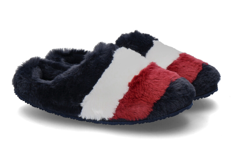 Tommy Hilfiger Damen Hausschuhe FLAG FUR HOME SLIPPER 