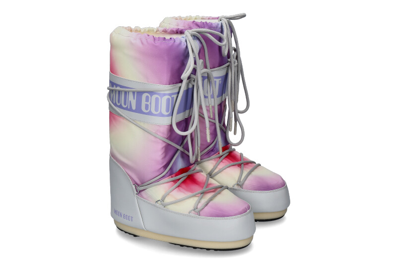 Moon Boot Snowboot ICON LOW TIE DYE- glacier grey