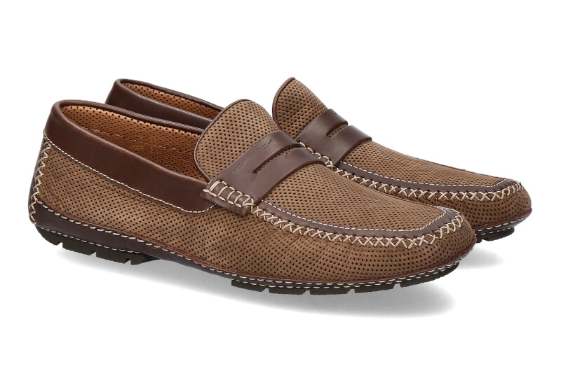 Moreschi Mokassin BAHAMAS PERFORATO MARRONE SCURO (41) Moreschi Mokassin BAHAMAS PERFORATO MARRONE SCURO (41)