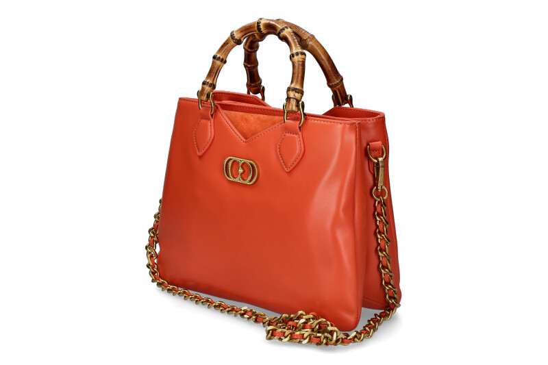 La Carrie Henkeltasche TRANSITION BELLOWS LEATHER SUEDE ORANGE