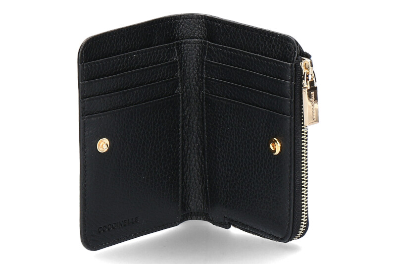 Coccinelle Portemonnaie LEDER METALLIC SOFT NOIR Coccinelle Portemonnaie LEDER METALLIC SOFT NOIR