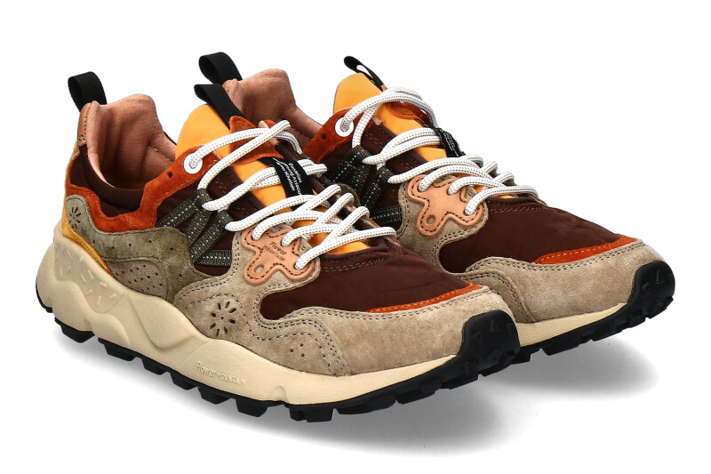 Flower Mountain Herren- Sneaker YAMANO SUEDE NYLON- taupe/ brown