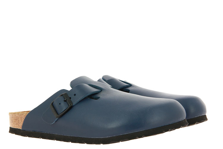 Birkenstock Clogs BOSTON LEDER BLAU SCHMAL (36)