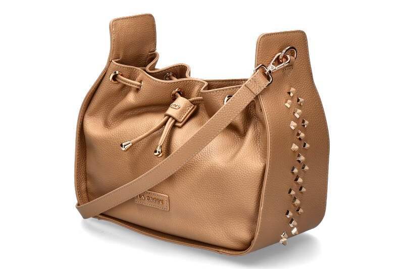 La Carrie Beuteltasche TUMBLED LEATHER BEIGE La Carrie Beuteltasche TUMBLED LEATHER BEIGE