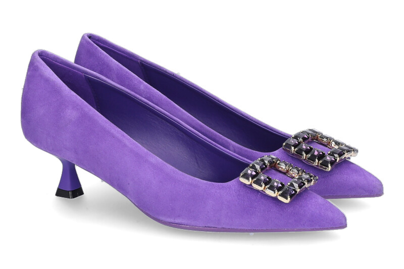 Bianca Di Pumps CAMOSCIO VIOLA