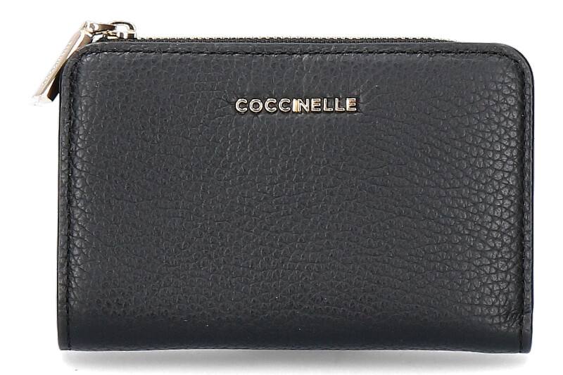 Coccinelle Portemonnaie LEDER METALLIC SOFT NOIR Coccinelle Portemonnaie LEDER METALLIC SOFT NOIR