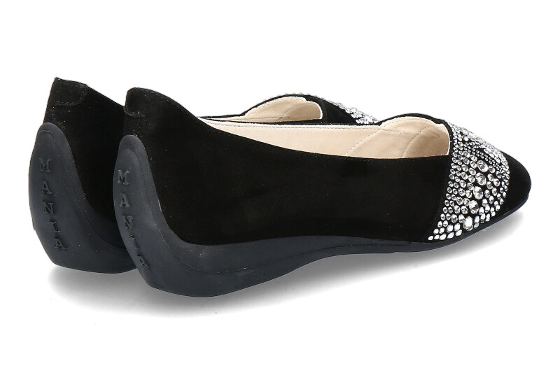 Mania Ballerina CAMOSCIO NERO SILVER STRASS (42) Mania Ballerina CAMOSCIO NERO SILVER STRASS (42)