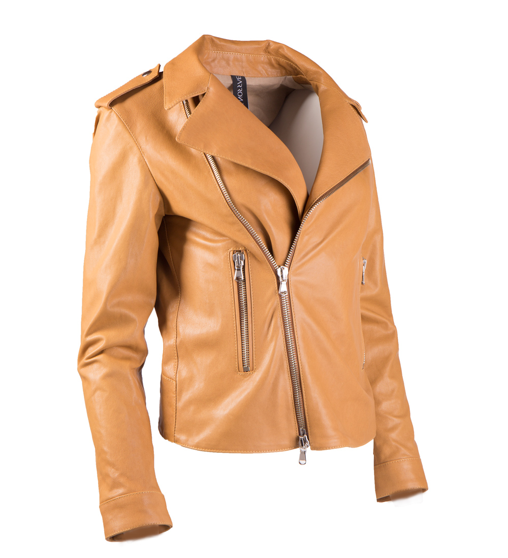 Barron Turner Bikerjacke BONEY HASELNUT NAPPA LAVATA