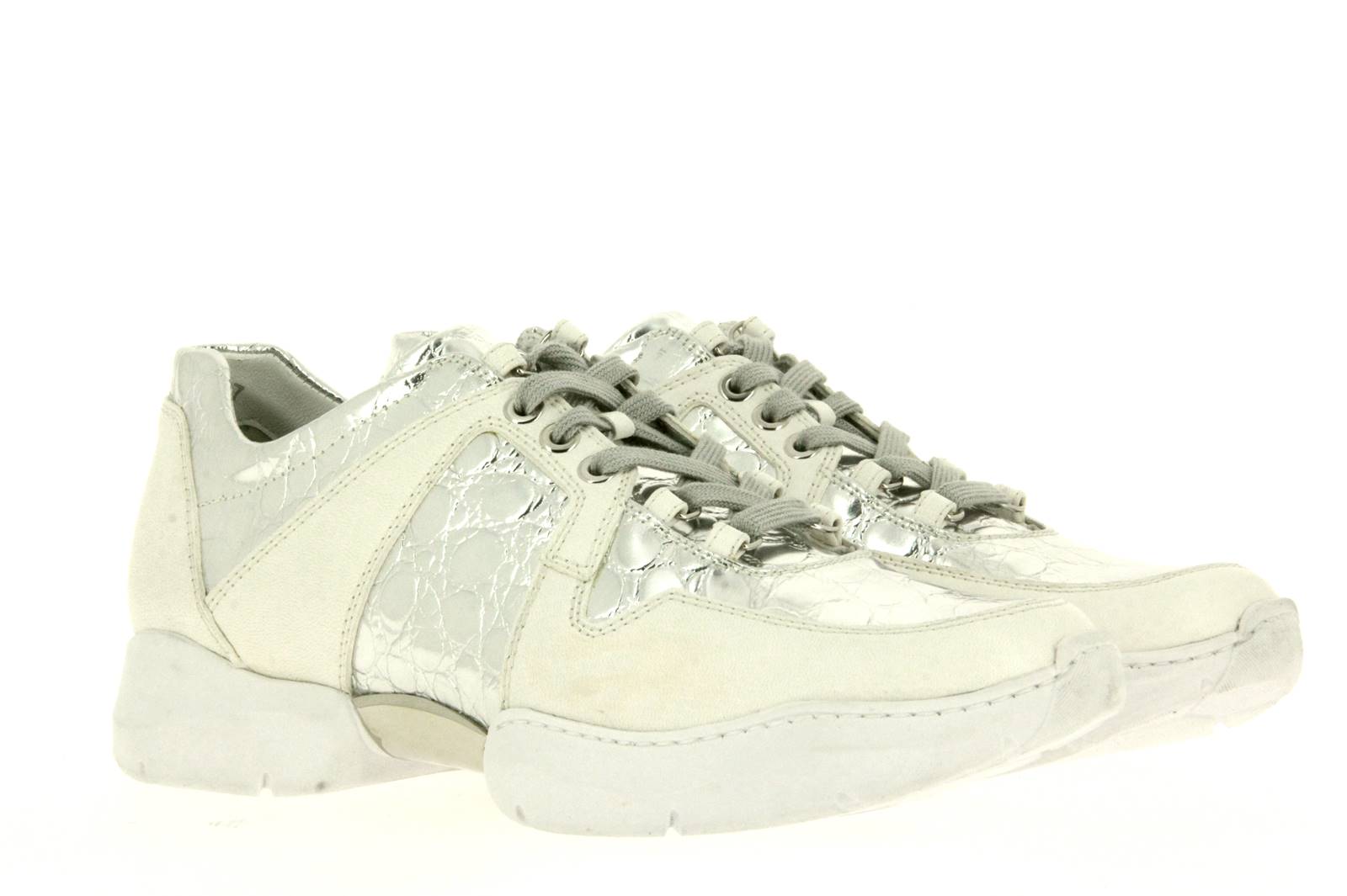 Stuart Weitzman Sneaker DREAMY SILVER CROCO SPECCHIO (38)