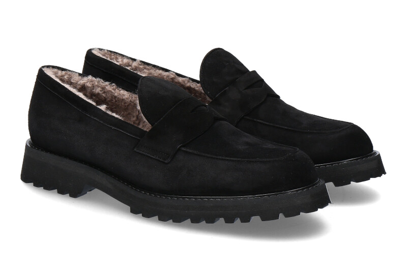 Unützer Slipper gefüttert CAMOSCIO NERO AGNELLO NUTRIA (37 ) Unützer Slipper gefüttert CAMOSCIO NERO AGNELLO NUTRIA (37 )