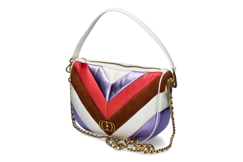 La Carrie Schultertasche AMITOLA STRIPES LOLLO MEDIUM LEATHER MULTI TAUPE La Carrie Schultertasche AMITOLA STRIPES LOLLO MEDIUM LEATHER MULTI TAUPE