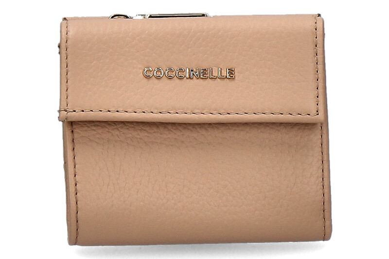 Coccinelle Portemonnaie GRAIN LEATHER METALLIC SOFT TOASTED Coccinelle Portemonnaie GRAIN LEATHER METALLIC SOFT TOASTED