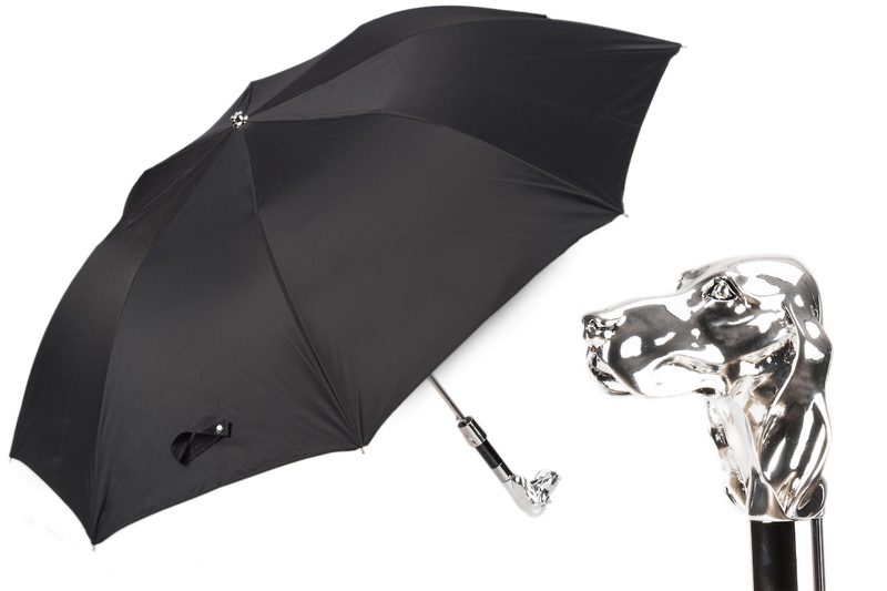 Pasotti Regenschirm OXFORD SILBERHUND Pasotti Regenschirm OXFORD SILBERHUND