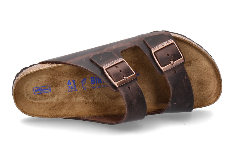 Birkenstock Pantolette ARIZONA NORMAL FETTLEDER HABANA (42)