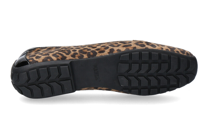 Mania Slipper CAMOSCIO LEOPARD PIUMA NERO (41½)