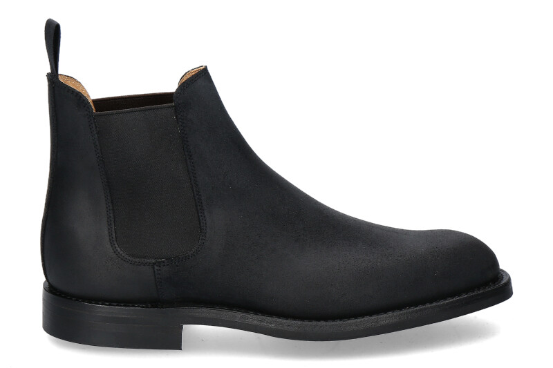 Crockett & Jones Boot CHELSEA 5 ROUGH- OUT SUEDE- schwarz