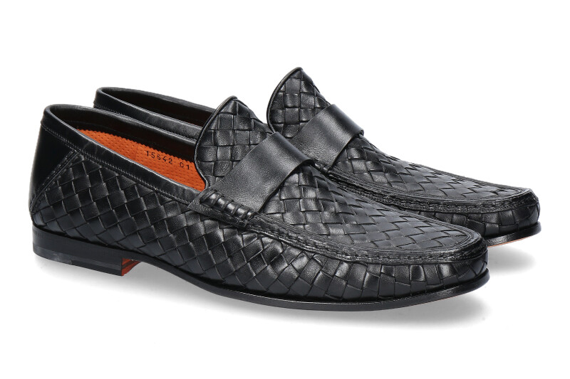 Santoni Slipper LEATHER BLACK (42½) Santoni Slipper LEATHER BLACK (42½)