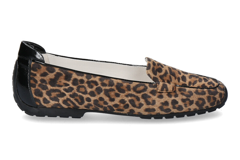 Mania Slipper CAMOSCIO LEOPARD PIUMA NERO (38½)