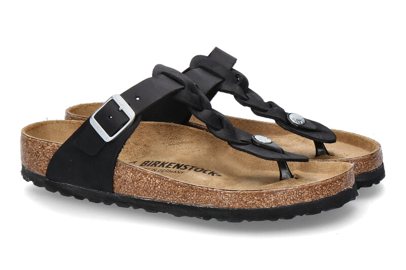 Birkenstock Pantolette GIZEH NORMAL BRAIDED BLACK