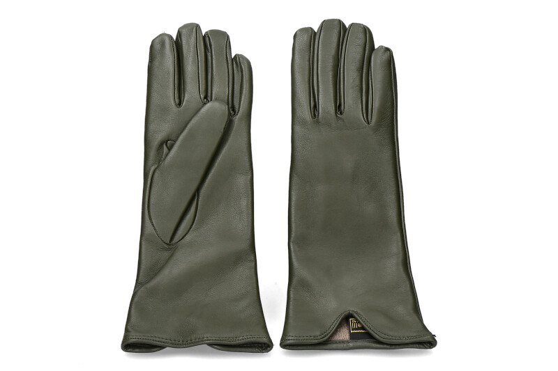 Restelli Damen- Lederhandschuhe NAPPA MILITARE- grün