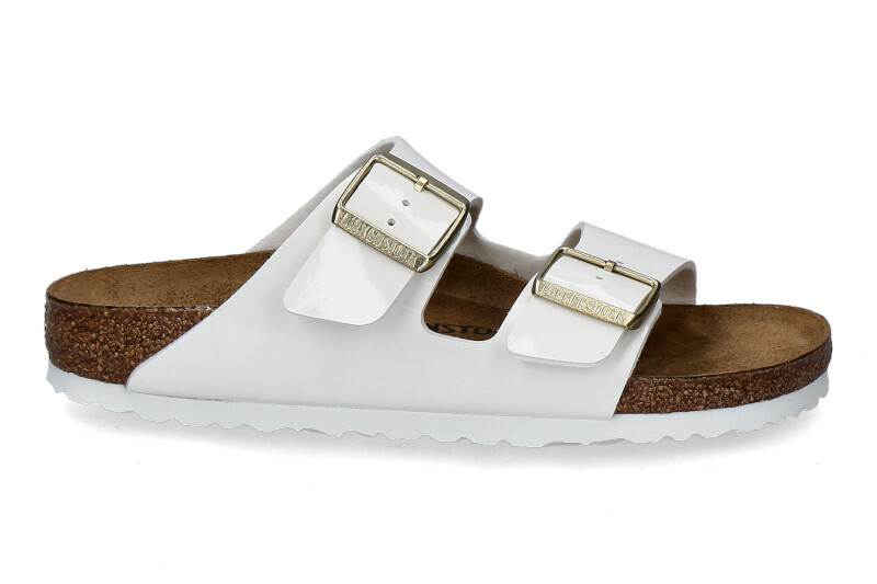 Birkenstock Pantolette ARIZONA SCHMAL- patent white