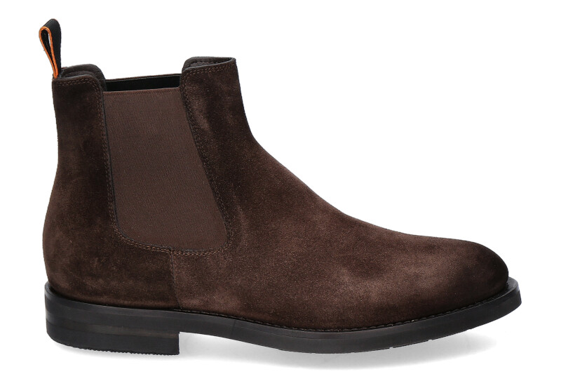 Santoni Chelsea Boots VELOURS MORO- dunkelbraun