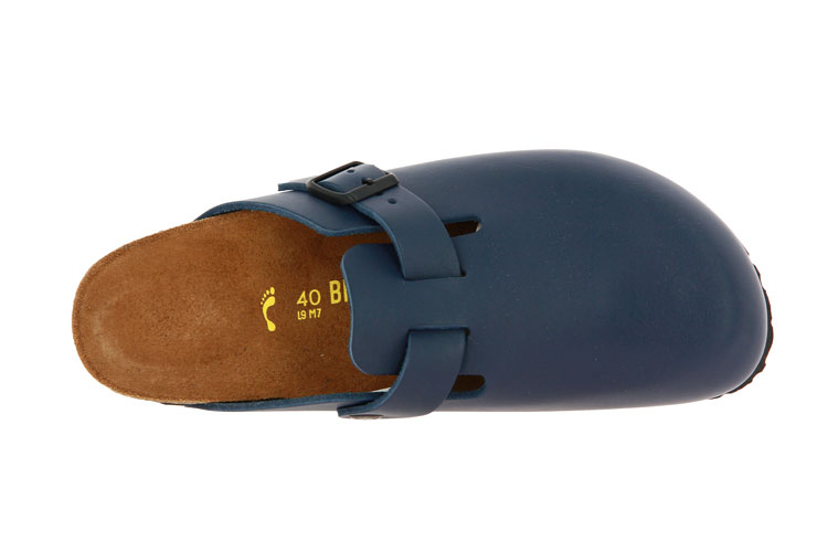 Birkenstock Clogs BOSTON LEDER BLAU SCHMAL (45)