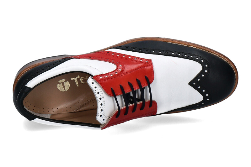 Tee Golf Shoes Golfschuh TOMMY VARIO BLU BIANCO ROSSO (42½)