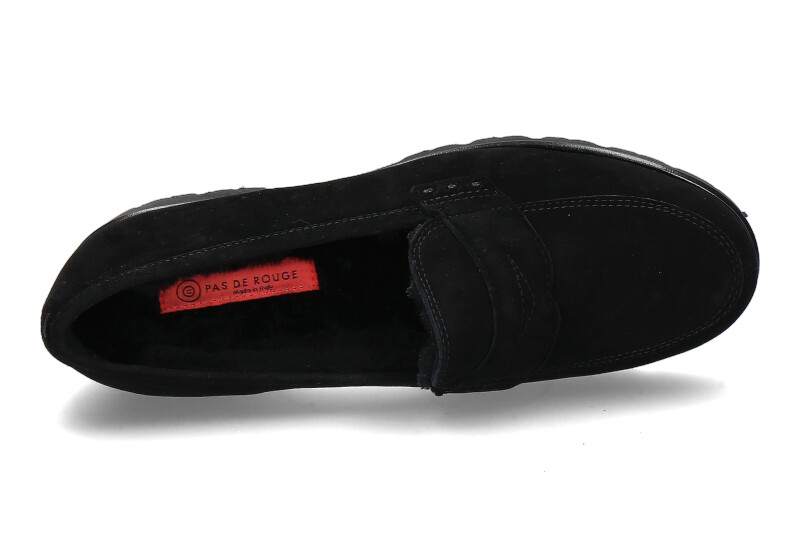 Pas de rouge Slipper gefüttert MARTA CAMOSCIO NERO (37½)