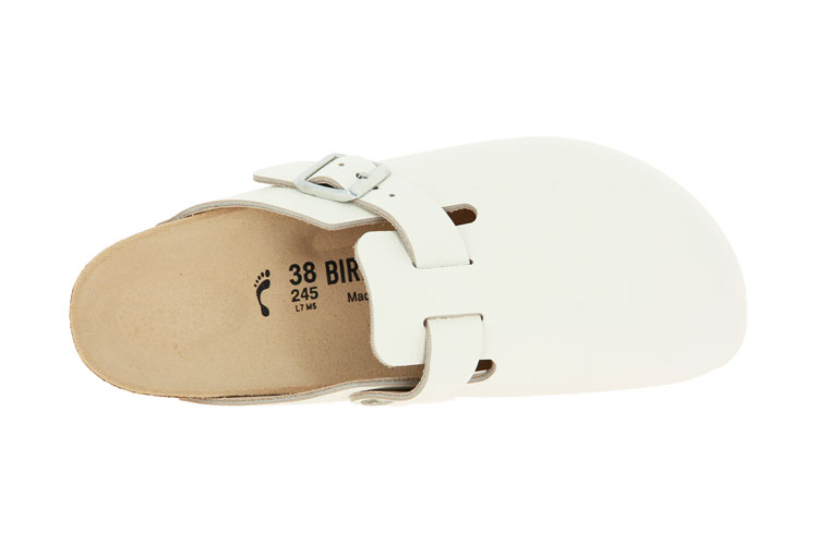 Birkenstock Clogs BOSTON SCHMAL NATURLEDER WEIß (38) Birkenstock Clogs BOSTON SCHMAL NATURLEDER WEIß (38)
