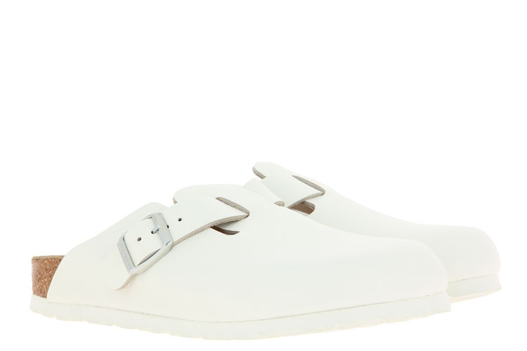 Birkenstock Clogs BOSTON SCHMAL NATURLEDER WEIß (38) Birkenstock Clogs BOSTON SCHMAL NATURLEDER WEIß (38)