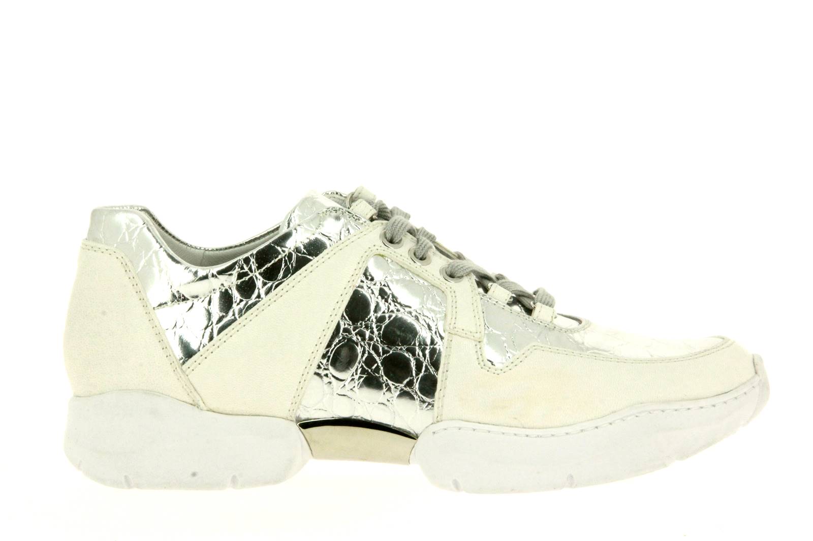 Stuart Weitzman Sneaker DREAMY SILVER CROCO SPECCHIO (38)