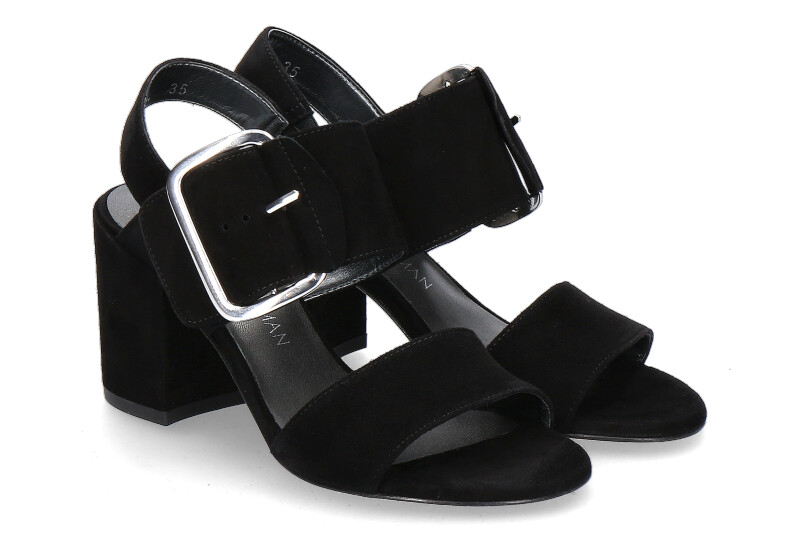 Stuart Weitzman Sandale CITYSANDAL BLACK SUEDE (36)