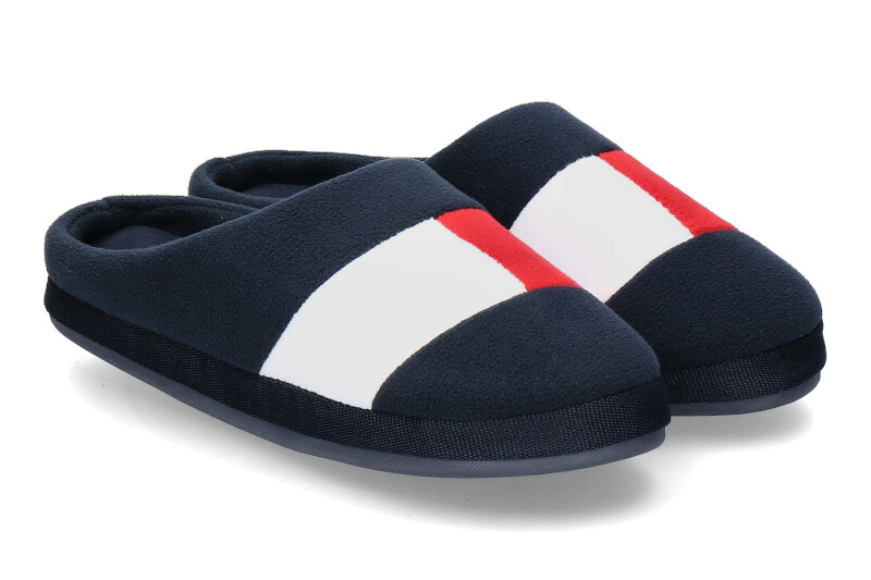 Tommy Hilfiger Hausschuhe Herren FLAG HOMESLIPPER -dunkelblau