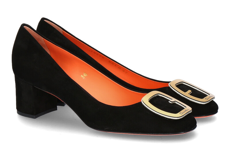 Santoni Pumps VELOURS NERO- schwarz